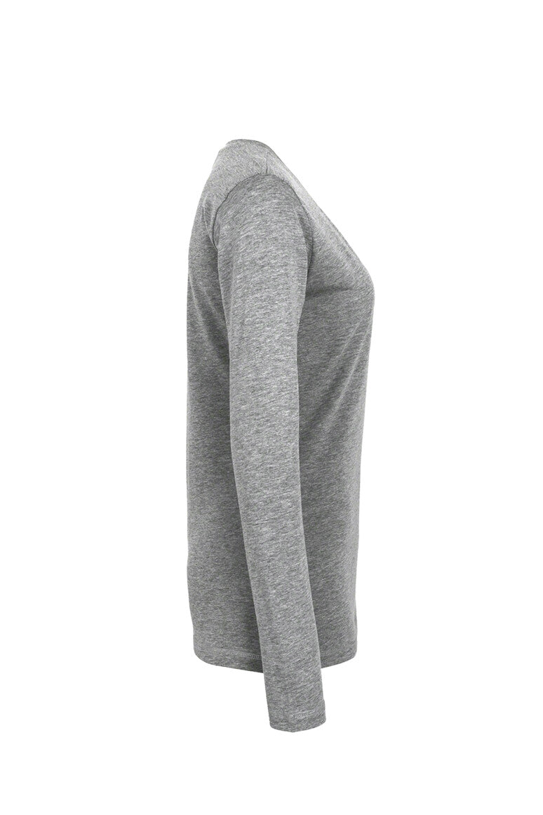 HAKRO Damen Longsleeve Classic - Grau meliert - 4