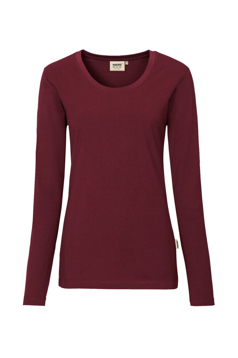 HAKRO Damen Longsleeve MIKRALINAR® - Weinrot - 1