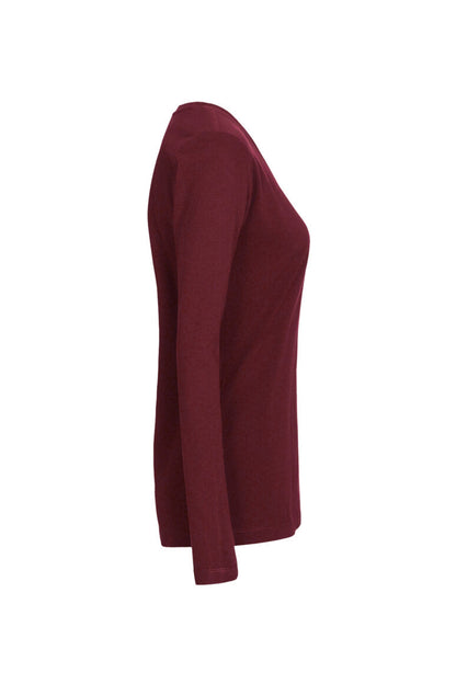 HAKRO Damen Longsleeve MIKRALINAR® - Weinrot - 4