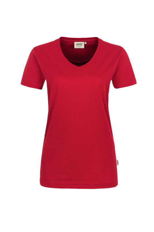HAKRO Damen V-Shirt MIKRALINAR® - Rot - 1
