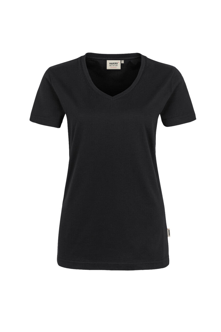 HAKRO Damen V-Shirt MIKRALINAR® - Schwarz - 1