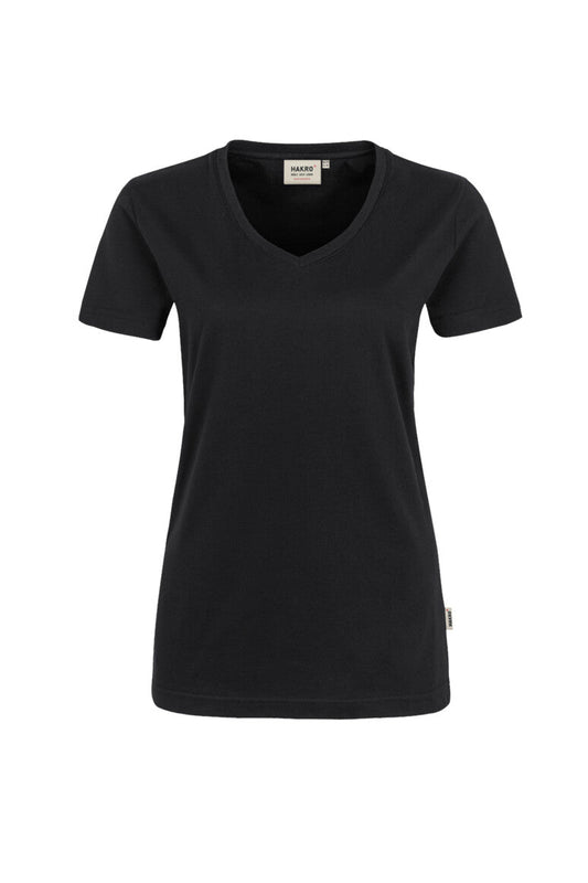 HAKRO Damen V-Shirt MIKRALINAR® - Schwarz - 1