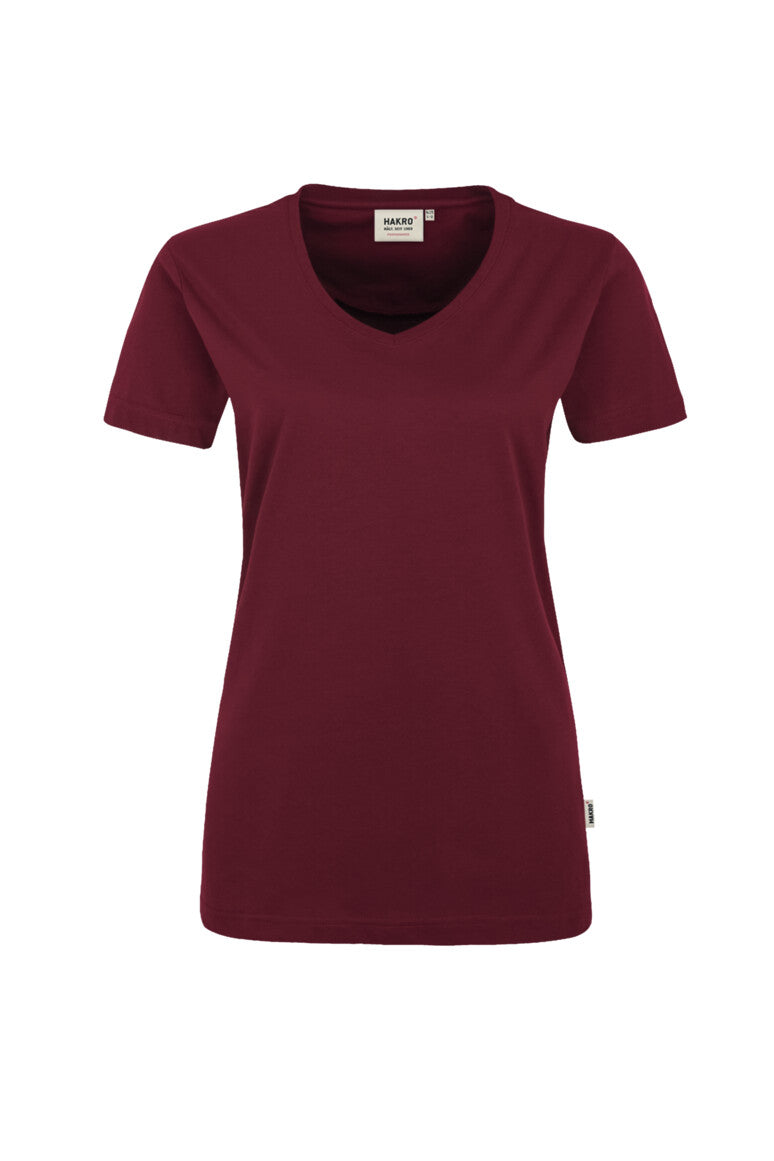 HAKRO Damen V-Shirt MIKRALINAR® - Weinrot - 1
