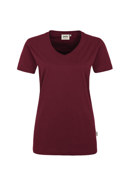 HAKRO Damen V-Shirt MIKRALINAR® - Weinrot - 1