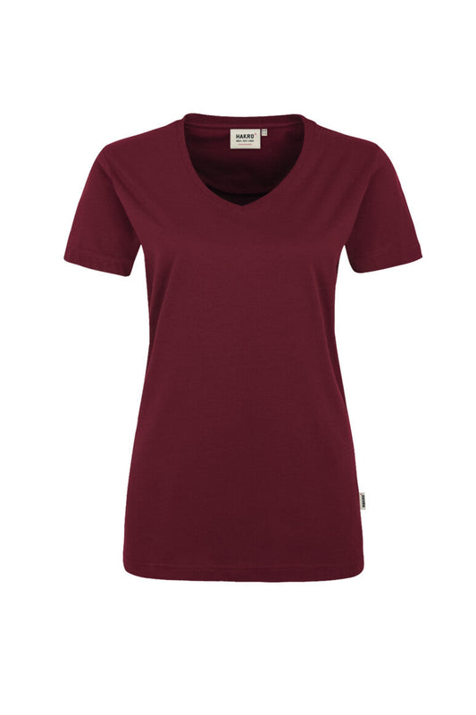HAKRO Damen V-Shirt MIKRALINAR® - Weinrot - 1