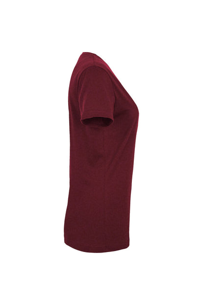HAKRO Damen V-Shirt MIKRALINAR® - Weinrot - 4