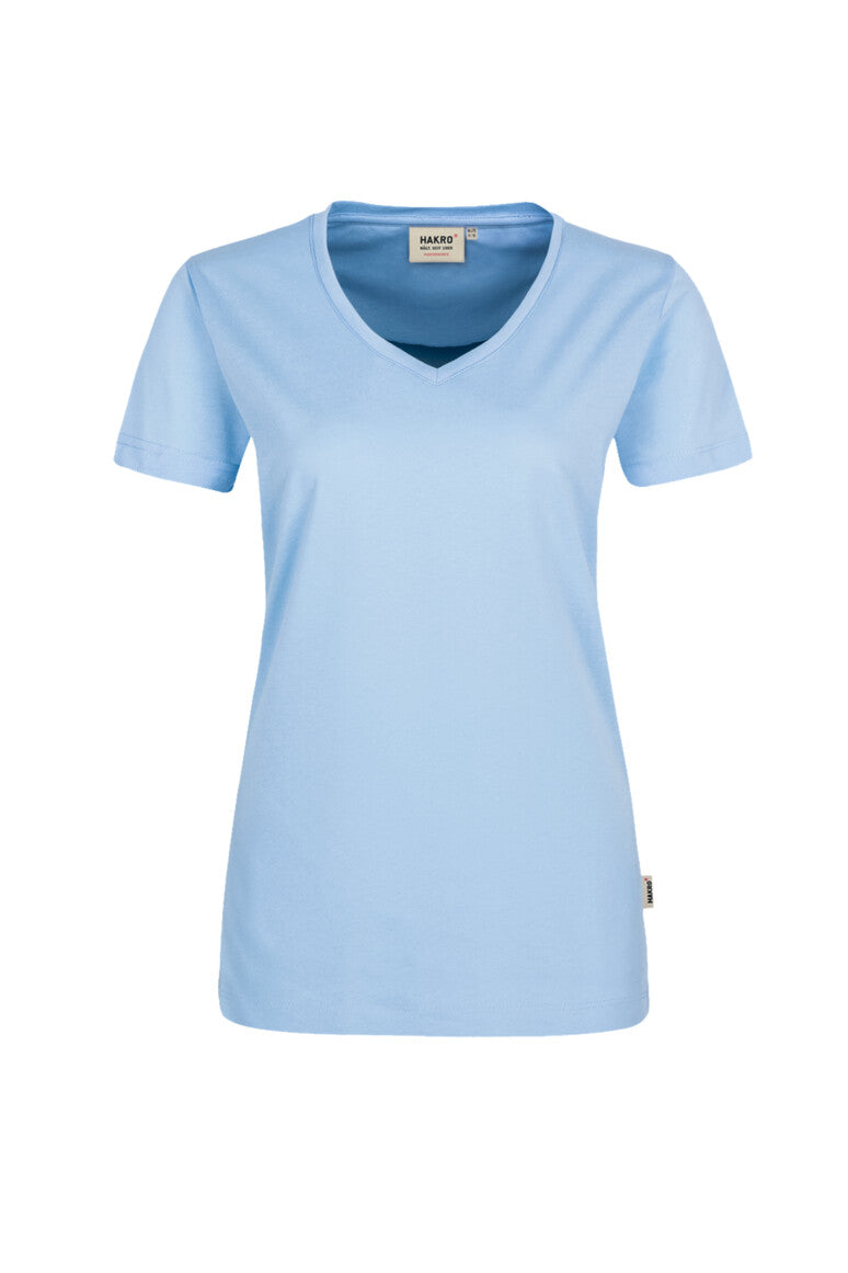 HAKRO Damen V-Shirt MIKRALINAR® - Eisblau - 1