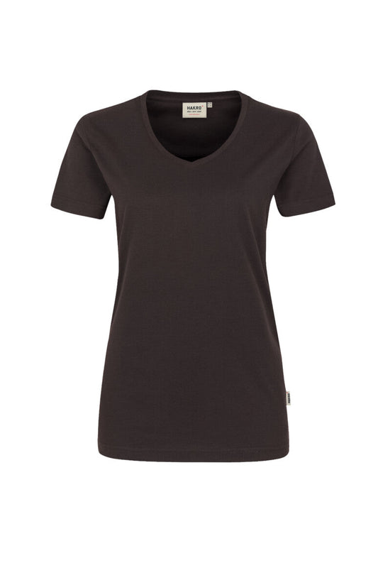 HAKRO Damen V-Shirt MIKRALINAR® - Schokolade - 1