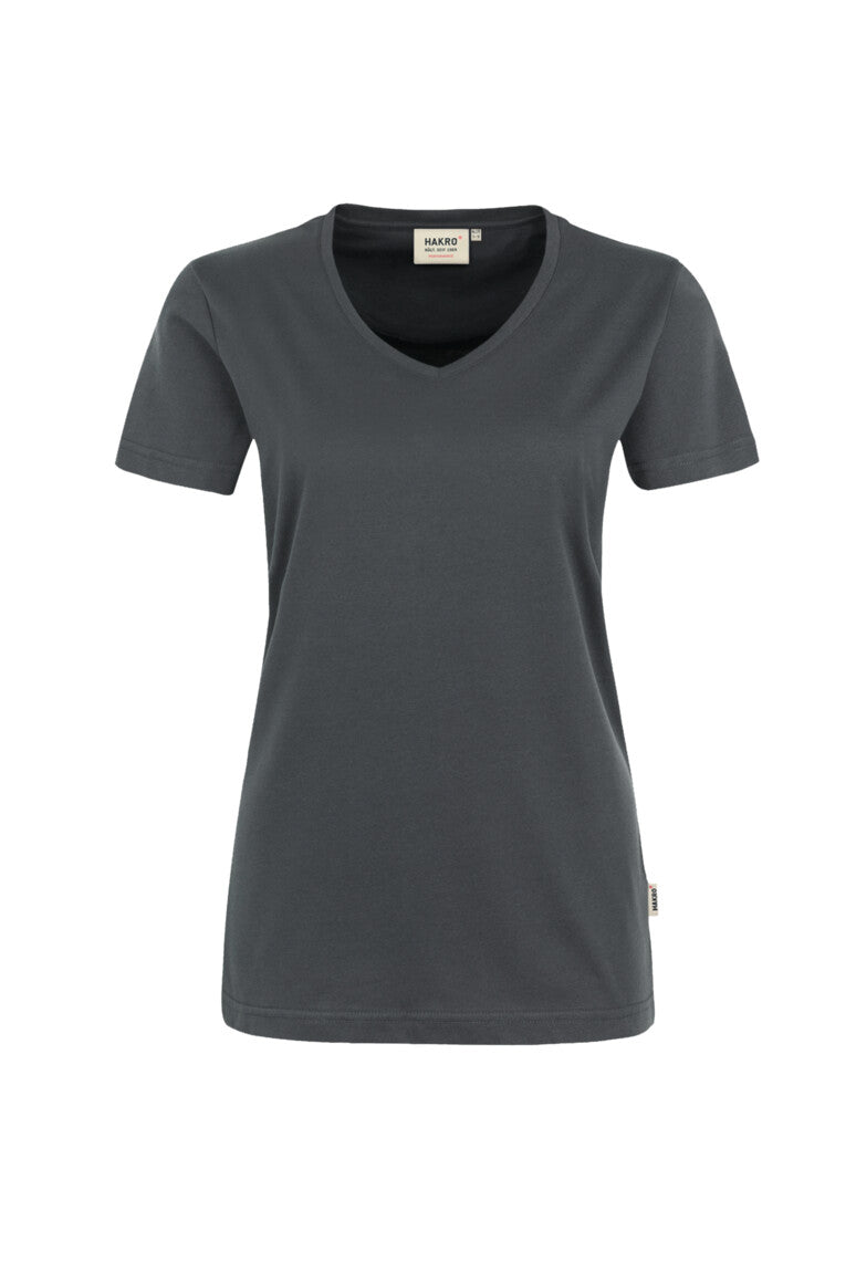 HAKRO Damen V-Shirt MIKRALINAR® - Anthrazit - 1