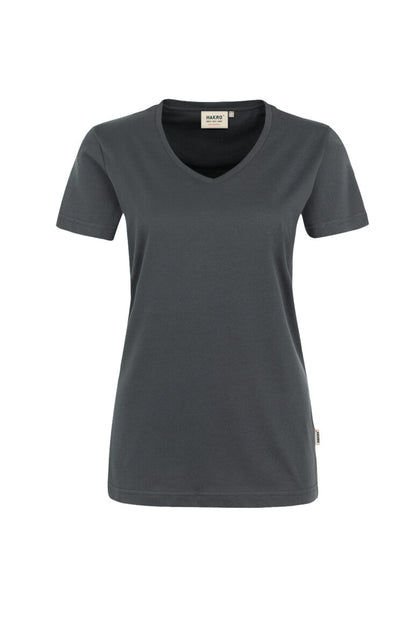 HAKRO Damen V-Shirt MIKRALINAR® - Anthrazit - 1