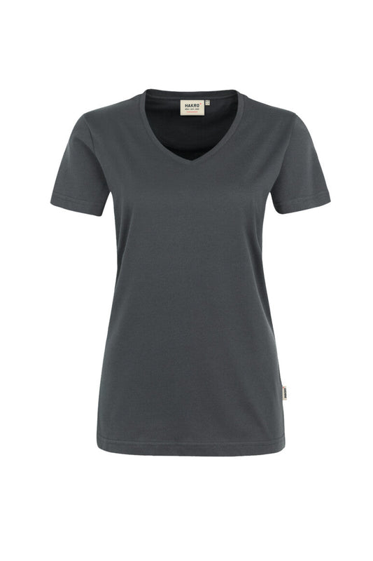 HAKRO Damen V-Shirt MIKRALINAR® - Anthrazit - 1