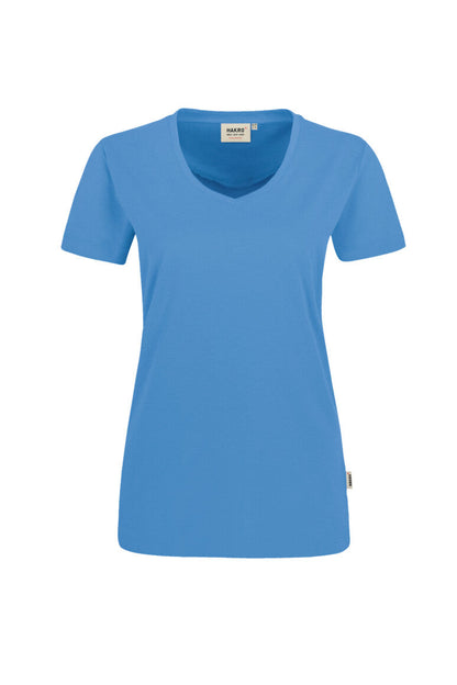 HAKRO Damen V-Shirt MIKRALINAR® - Malibublau - 1