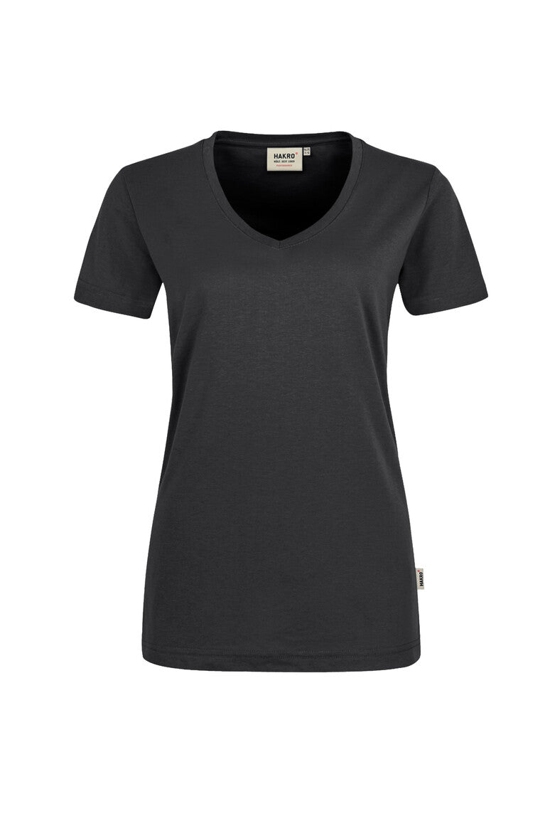 HAKRO Damen V-Shirt MIKRALINAR® - Karbongrau - 1
