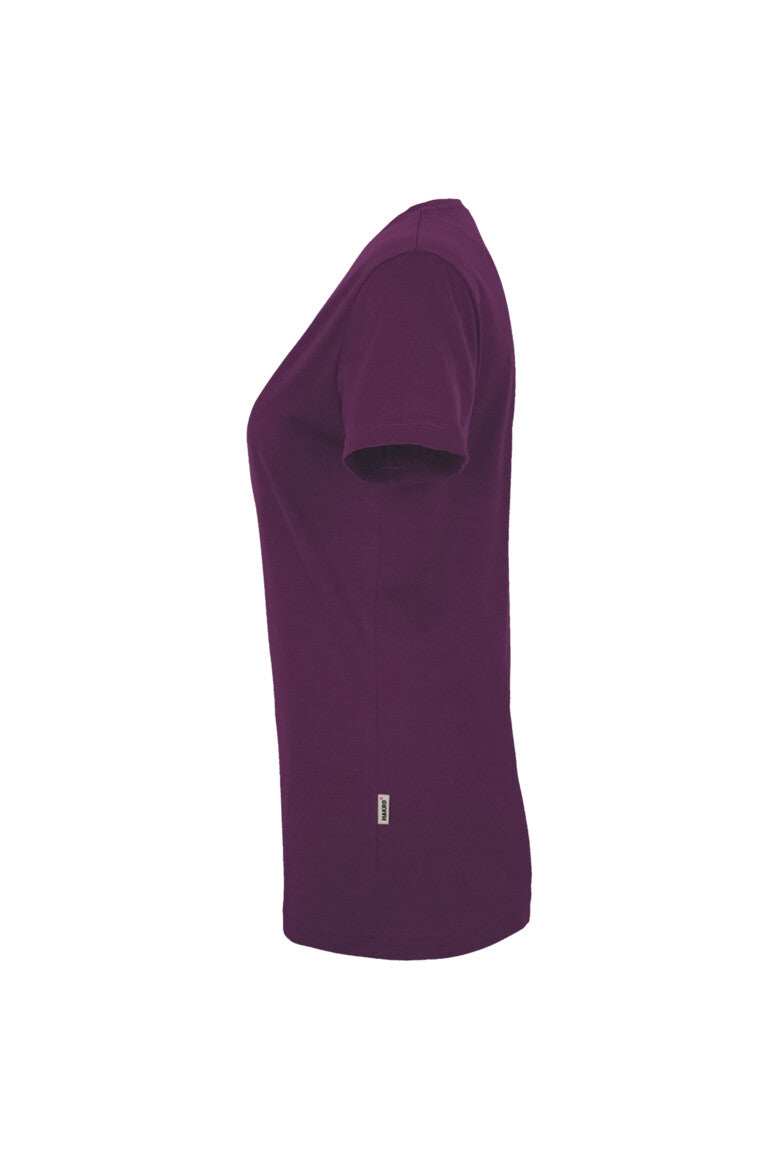 HAKRO Damen V-Shirt MIKRALINAR® - Aubergine - 2