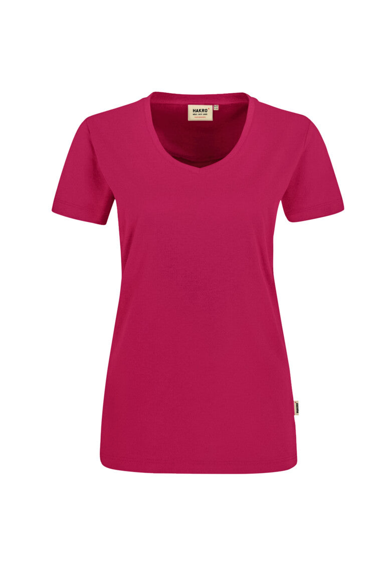 HAKRO Damen V-Shirt MIKRALINAR® - Magenta - 1