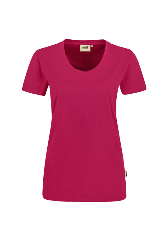HAKRO Damen V-Shirt MIKRALINAR® - Magenta - 1