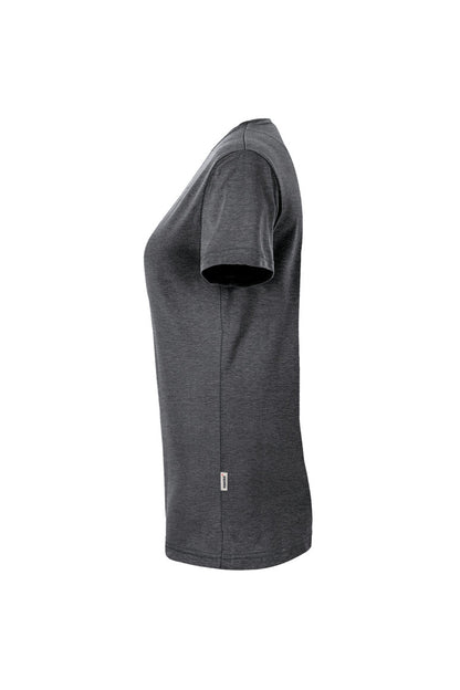 HAKRO Damen V-Shirt MIKRALINAR® - Anthrazit meliert - 2