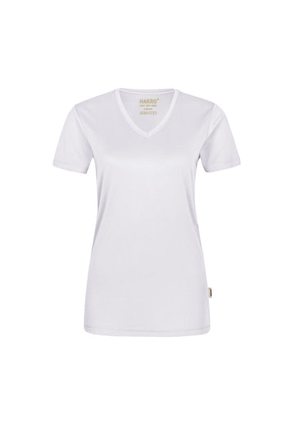 HAKRO Damen V-Shirt COOLMAX® - Weiß - 1