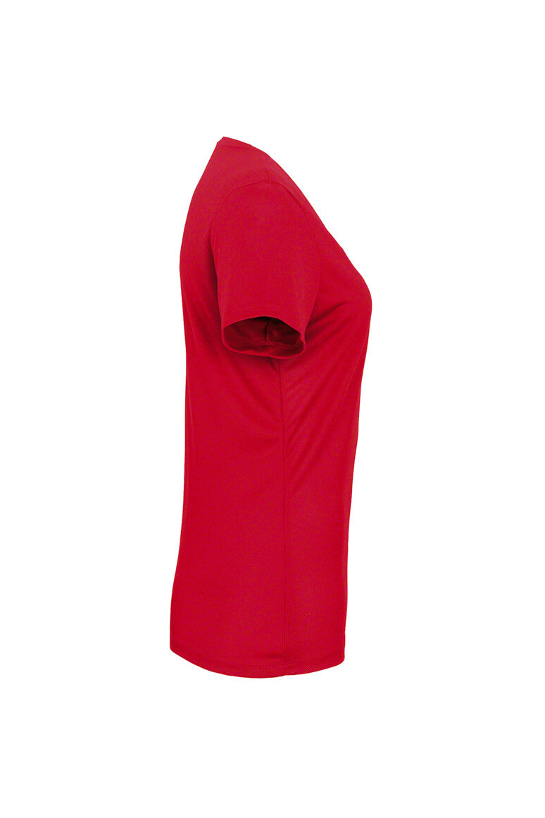HAKRO Damen V-Shirt COOLMAX® - Rot - 4