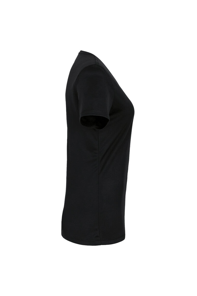 HAKRO Damen V-Shirt COOLMAX® - Schwarz - 4
