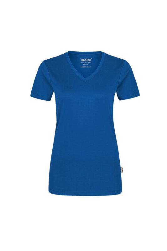 HAKRO Damen V-Shirt COOLMAX® - Royalblau - 1