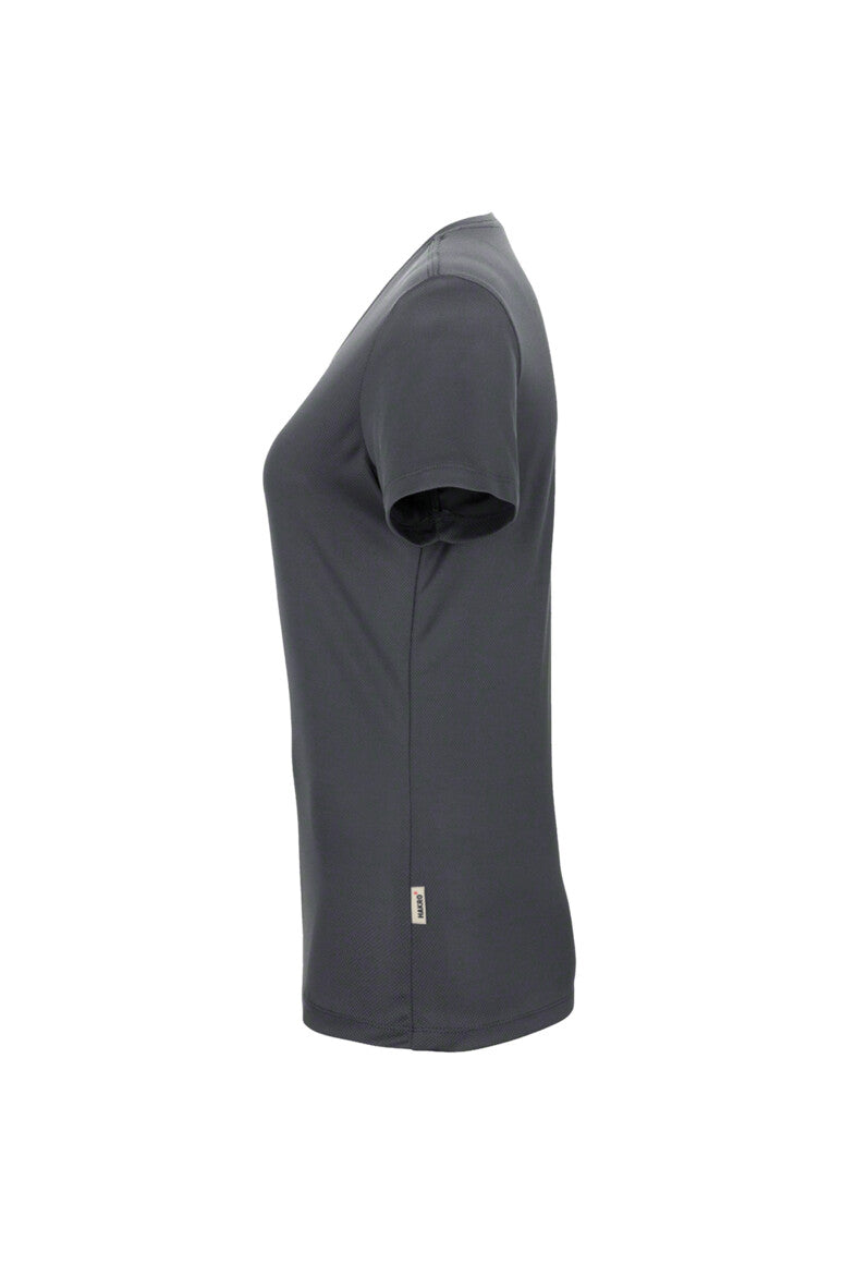 HAKRO Damen V-Shirt COOLMAX® - Anthrazit - 2