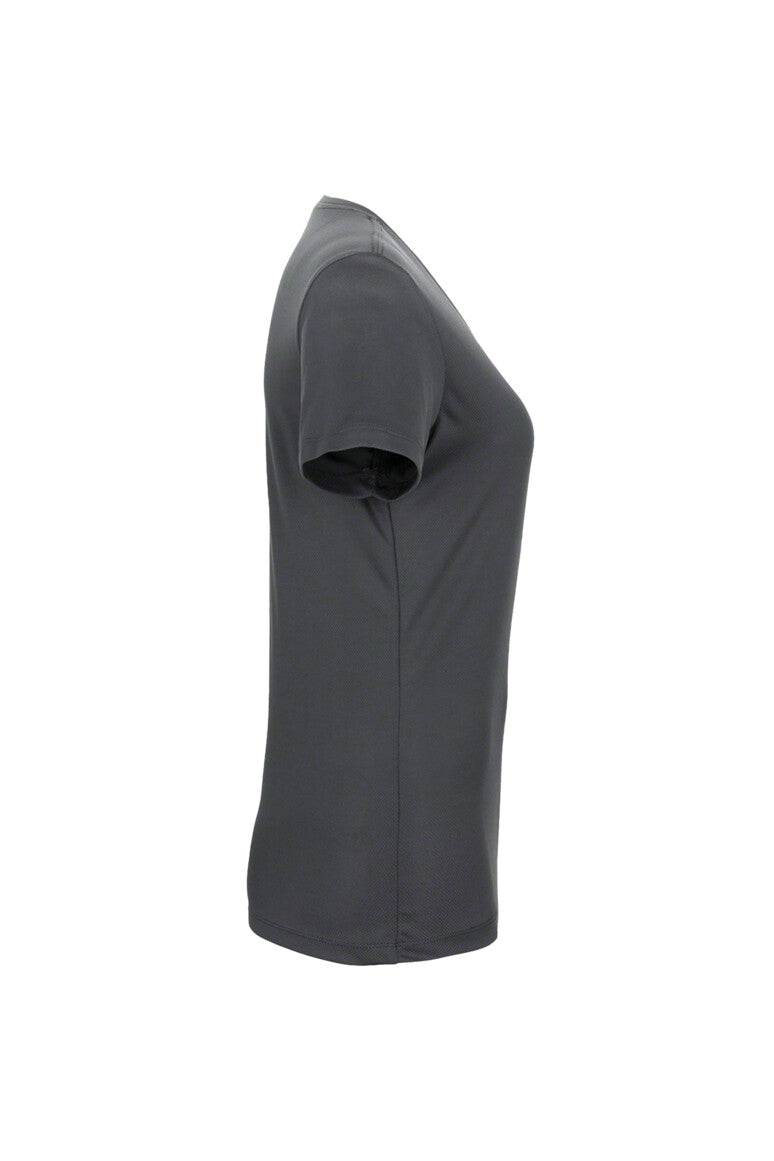 HAKRO Damen V-Shirt COOLMAX® - Anthrazit - 4