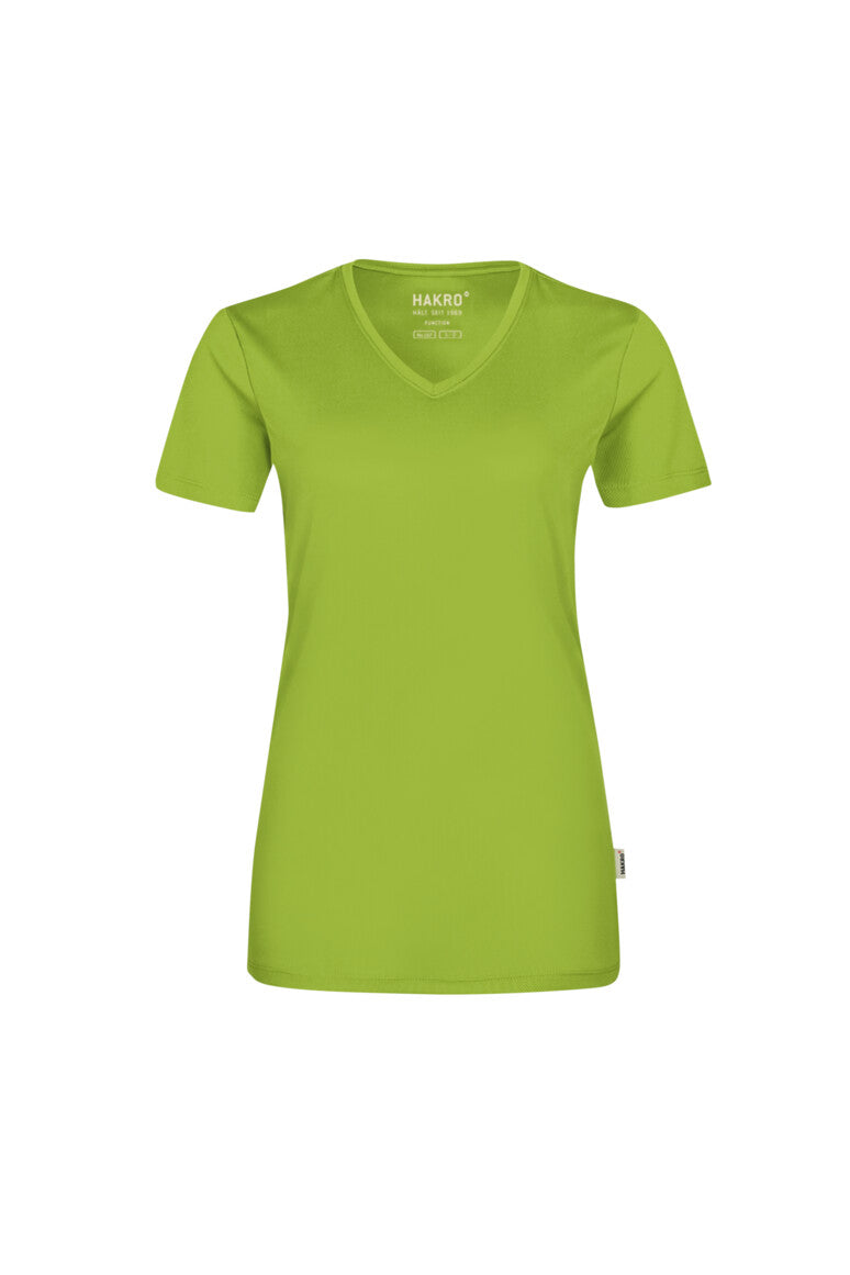 HAKRO Damen V-Shirt COOLMAX® - Kiwi - 1