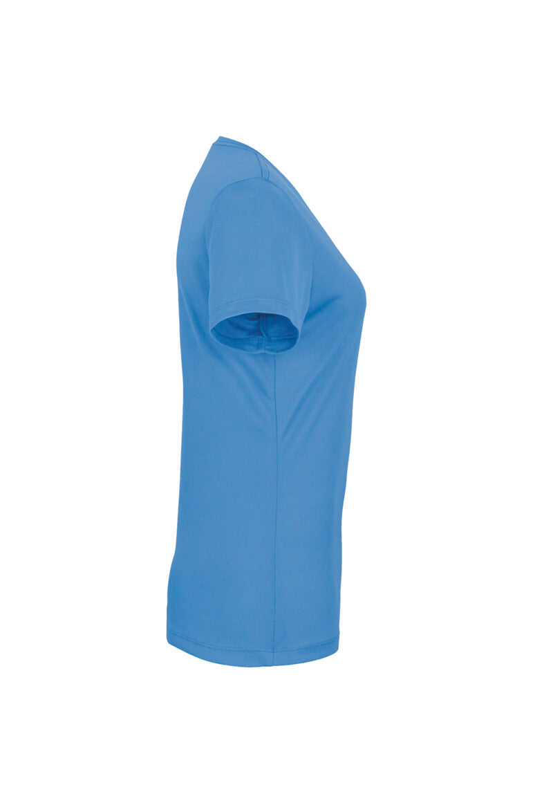 HAKRO Damen V-Shirt COOLMAX® - Malibublau - 4