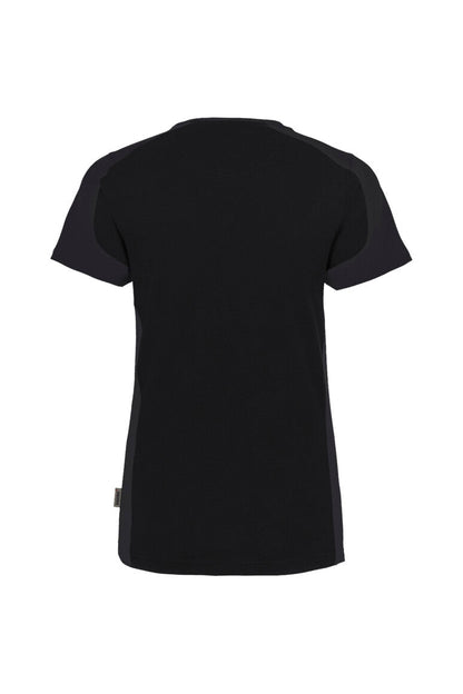 HAKRO Damen V-Shirt Contrast MIKRALINAR® - Schwarz/anthrazit - 3