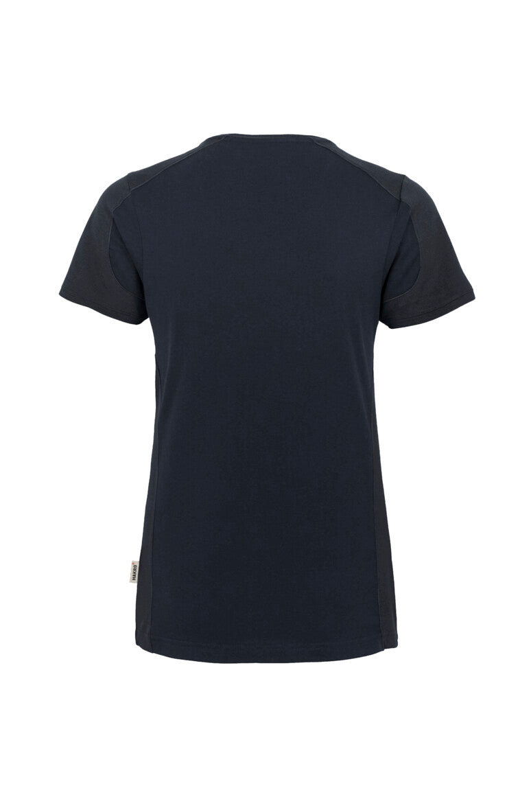 HAKRO Damen V-Shirt Contrast MIKRALINAR® - Tinte/anthrazit - 3