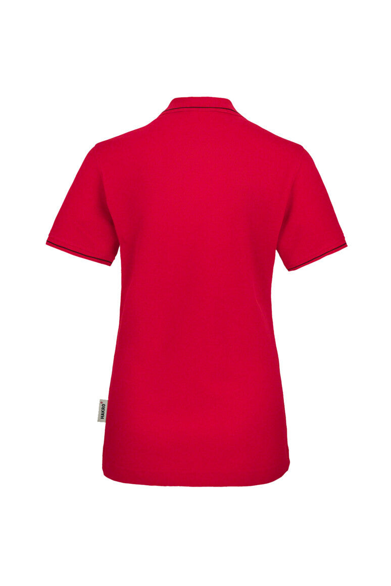 HAKRO Damen Poloshirt Casual - Rot/schwarz - 3