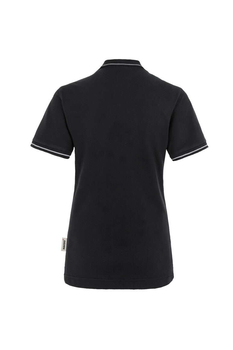 HAKRO Damen Poloshirt Casual - Schwarz/silber - 3