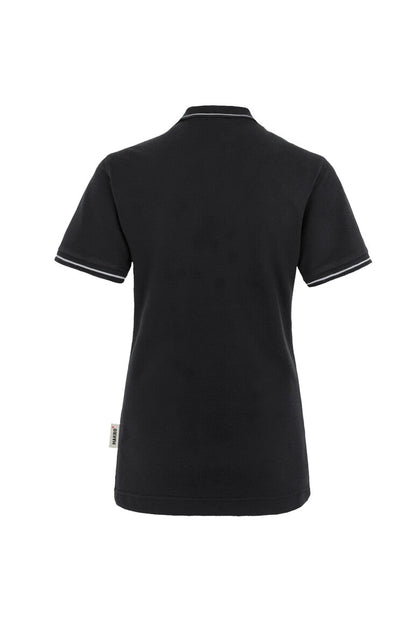 HAKRO Damen Poloshirt Casual - Schwarz/silber - 3
