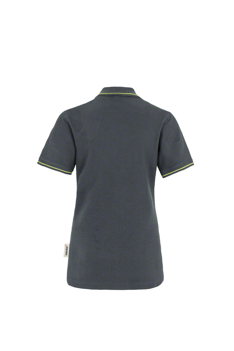 HAKRO Damen Poloshirt Casual - Anthrazit/kiwi - 3
