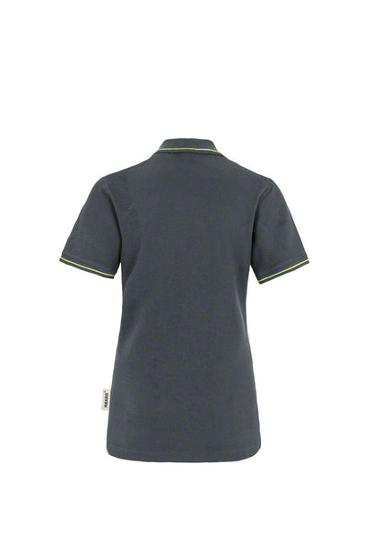HAKRO Damen Poloshirt Casual - Anthrazit/kiwi - 3