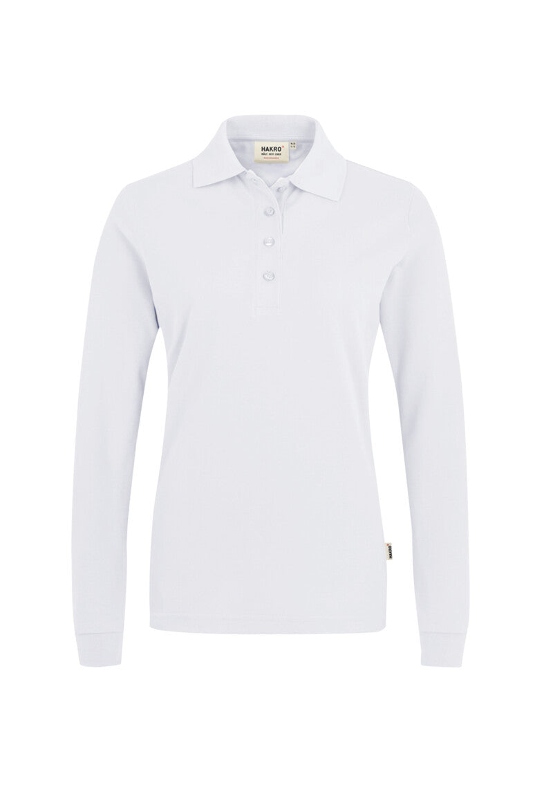 HAKRO Damen Longsleeve-Poloshirt MIKRALINAR® - Weiß - 1