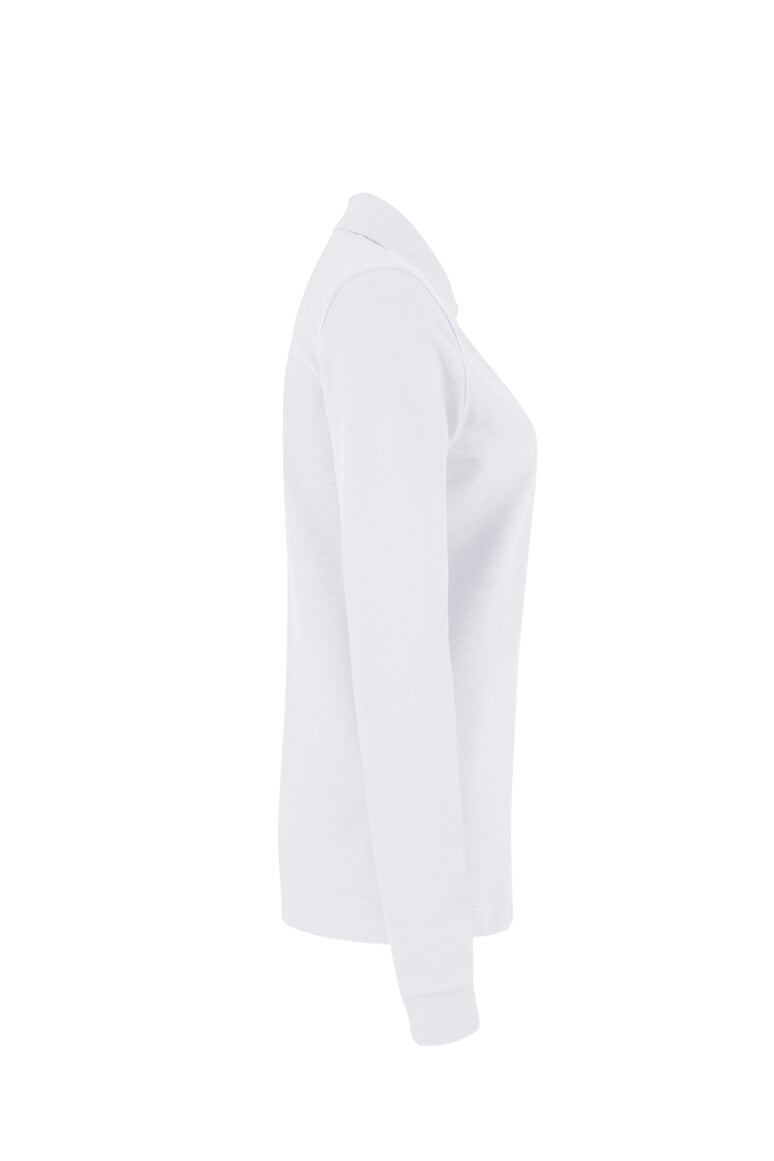 HAKRO Damen Longsleeve-Poloshirt MIKRALINAR® - Weiß - 4