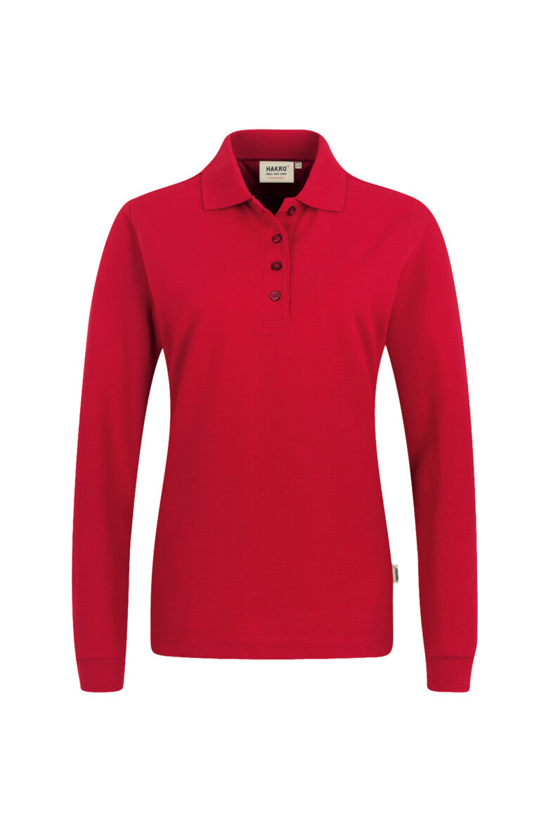HAKRO Damen Longsleeve-Poloshirt MIKRALINAR® - Rot - 1