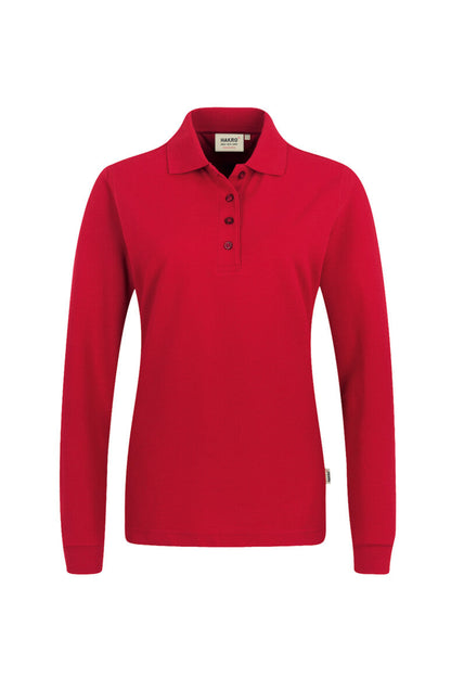HAKRO Damen Longsleeve-Poloshirt MIKRALINAR® - Rot - 1