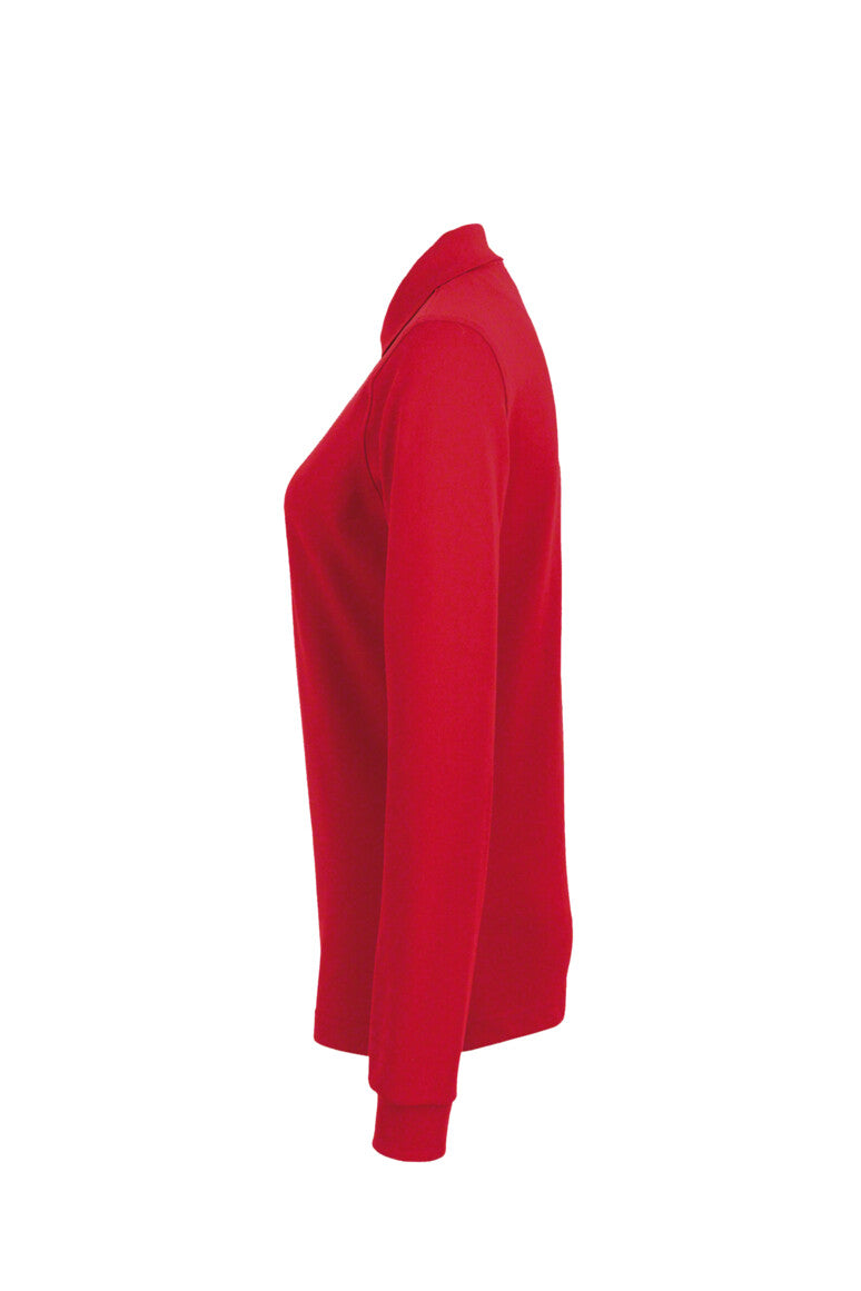 HAKRO Damen Longsleeve-Poloshirt MIKRALINAR® - Rot - 2