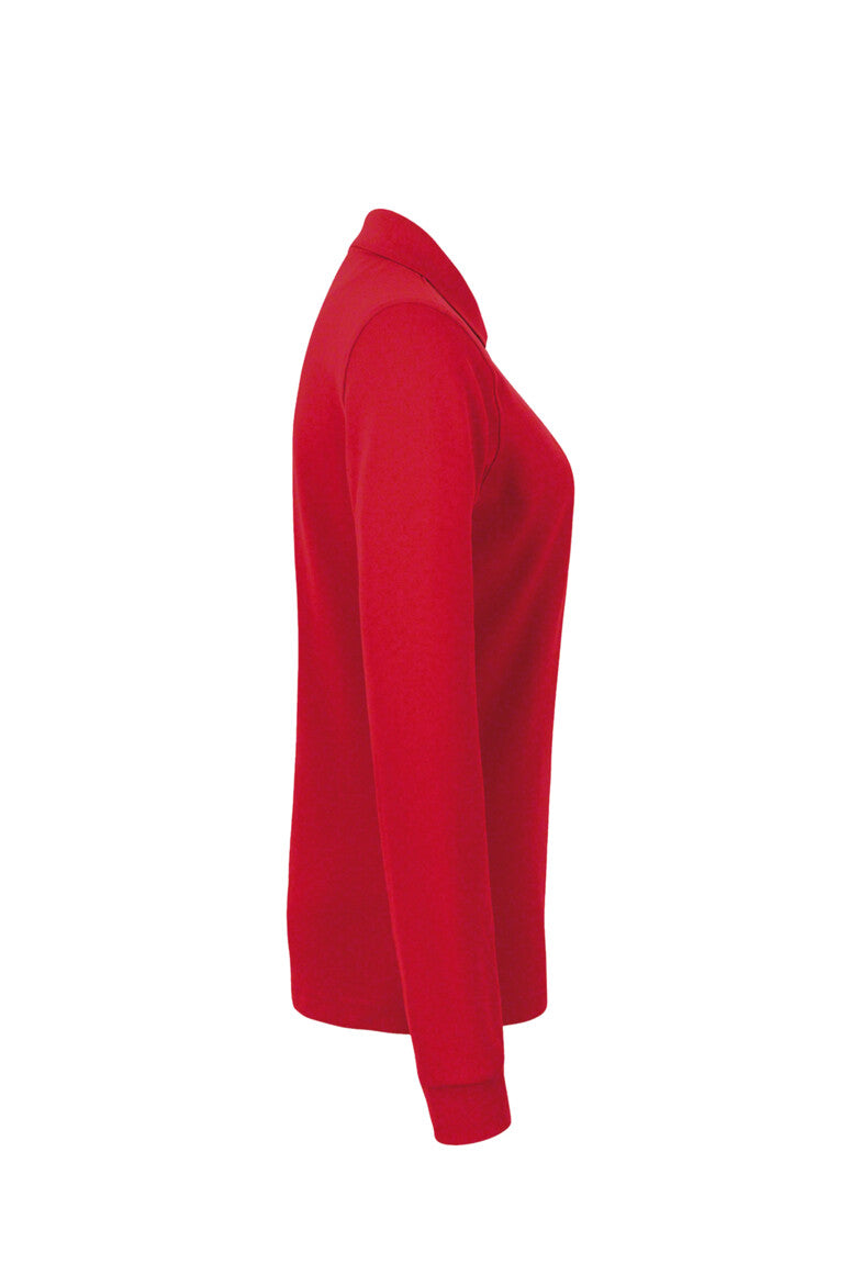 HAKRO Damen Longsleeve-Poloshirt MIKRALINAR® - Rot - 4