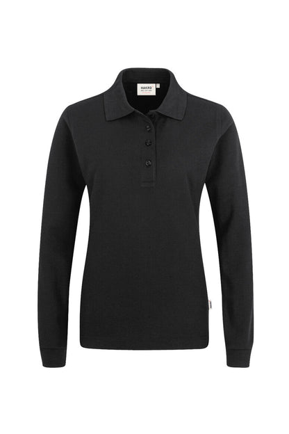 HAKRO Damen Longsleeve-Poloshirt MIKRALINAR® - Schwarz - 1