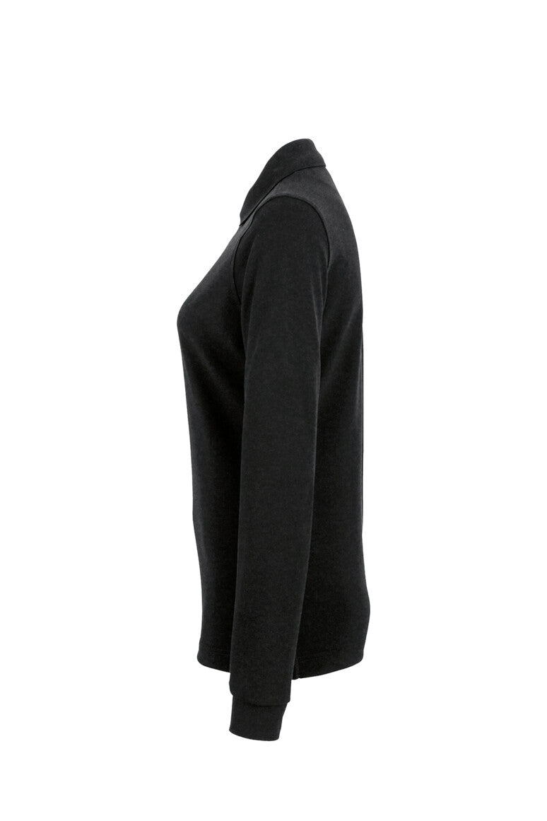 HAKRO Damen Longsleeve-Poloshirt MIKRALINAR® - Schwarz - 2