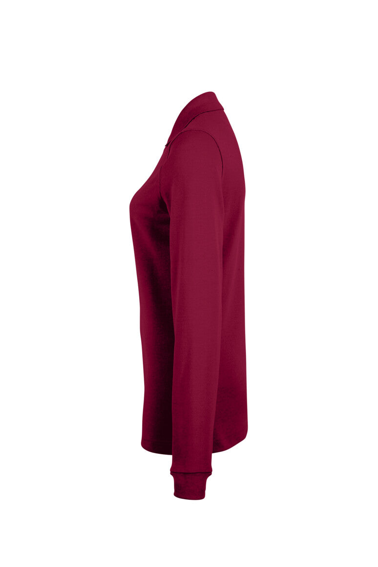 HAKRO Damen Longsleeve-Poloshirt MIKRALINAR® - Weinrot - 2