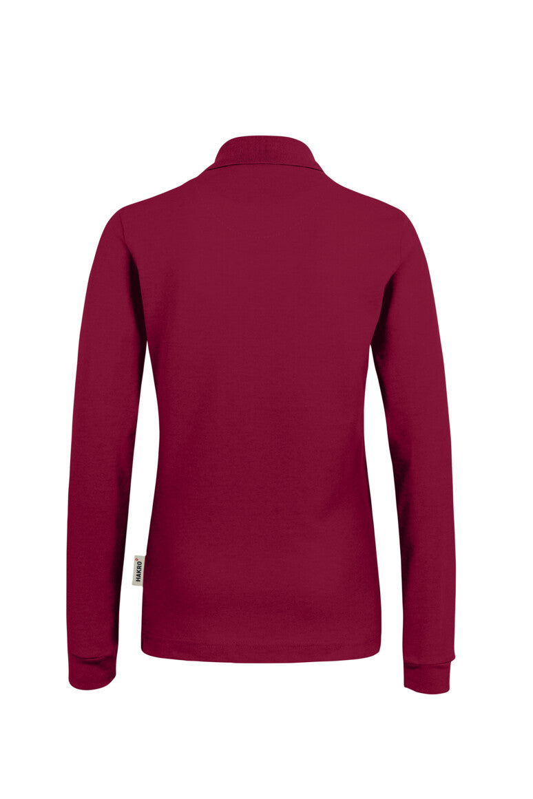 HAKRO Damen Longsleeve-Poloshirt MIKRALINAR® - Weinrot - 3