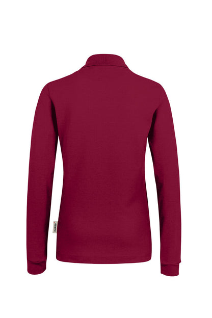 HAKRO Damen Longsleeve-Poloshirt MIKRALINAR® - Weinrot - 3