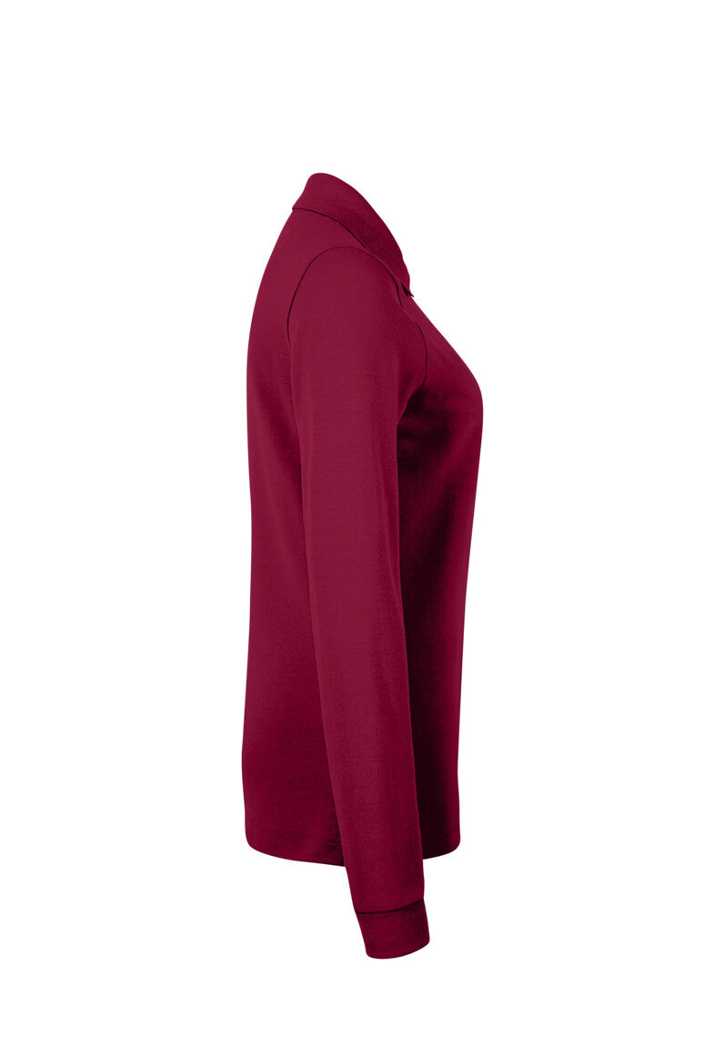 HAKRO Damen Longsleeve-Poloshirt MIKRALINAR® - Weinrot - 4