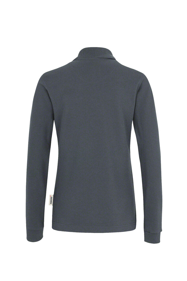 HAKRO Damen Longsleeve-Poloshirt MIKRALINAR® - Anthrazit - 3