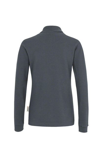 HAKRO Damen Longsleeve-Poloshirt MIKRALINAR® - Anthrazit - 3